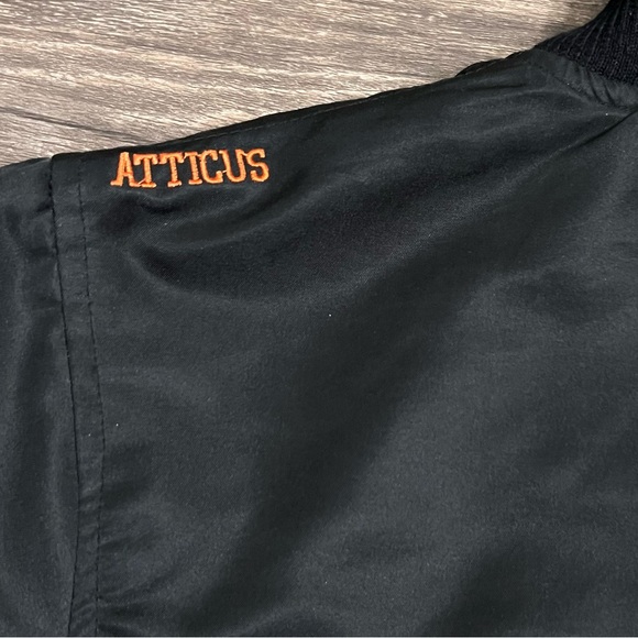 Vintage Atticus Women’s Bomber Jacket Rare Size Medium Black Y2K Blink 182 - Picture 8 of 8